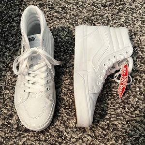 NWT high top white vans